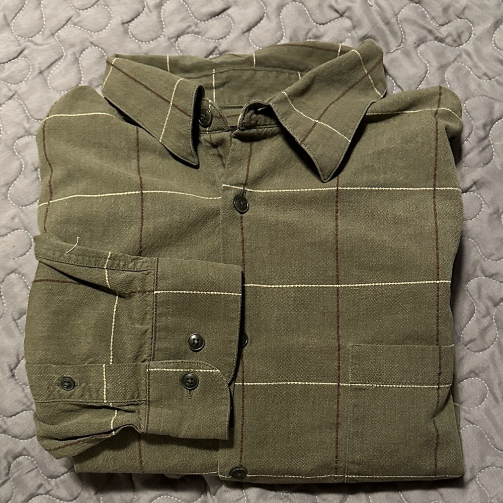 jf j.ferrar Olive Plaid Men's Shirt Jacket